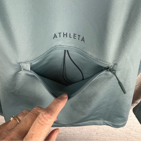 ATHLETA Girl Power Up Half Zip Top Pullover XL Sodalite Blue - Picture 14 of 14